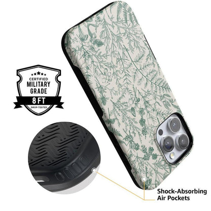 Sage Garden | Green Floral Case iPhone Case get.casely