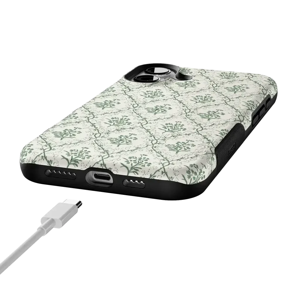 Sage Tapestry | Floral Vines Case iPhone Case get.casely