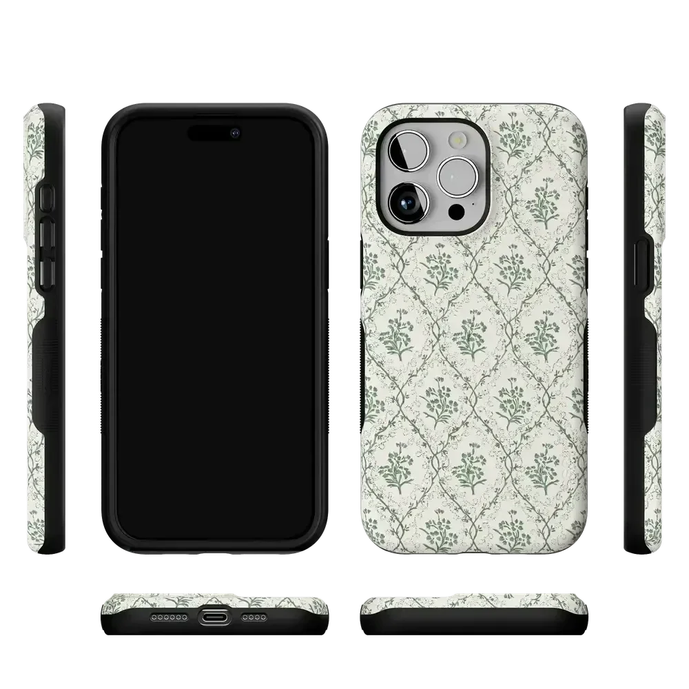 Sage Tapestry | Floral Vines Case iPhone Case get.casely