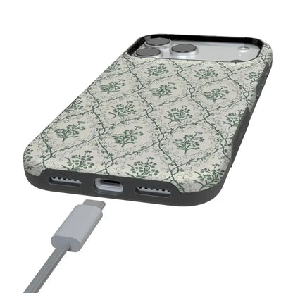 Sage Tapestry | Floral Vines Case iPhone Case get.casely