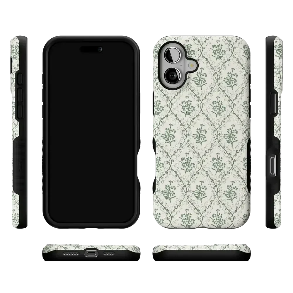 Sage Tapestry | Floral Vines Case iPhone Case get.casely