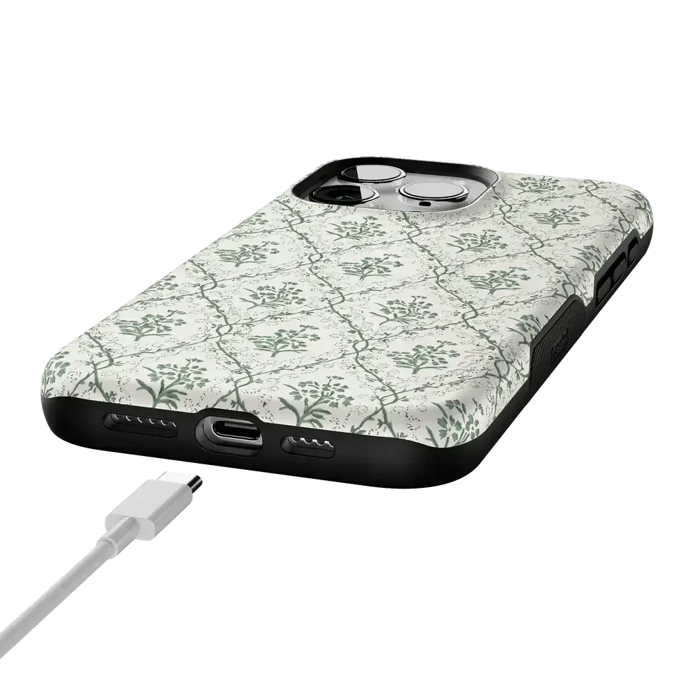 Sage Tapestry | Floral Vines Case iPhone Case get.casely