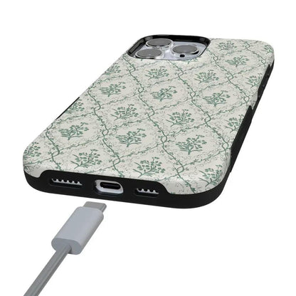 Sage Tapestry | Floral Vines Case iPhone Case get.casely