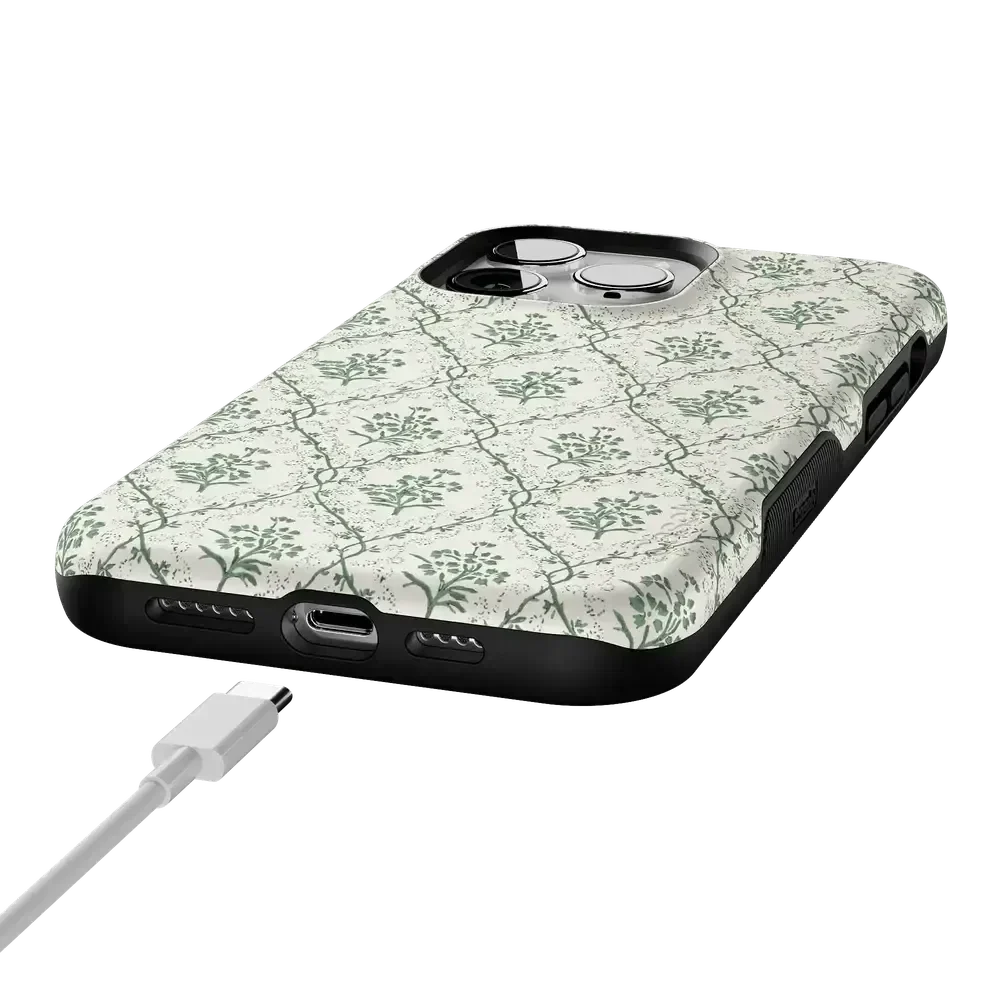 Sage Tapestry | Floral Vines Case iPhone Case get.casely
