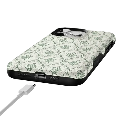 Sage Tapestry | Floral Vines Case iPhone Case get.casely
