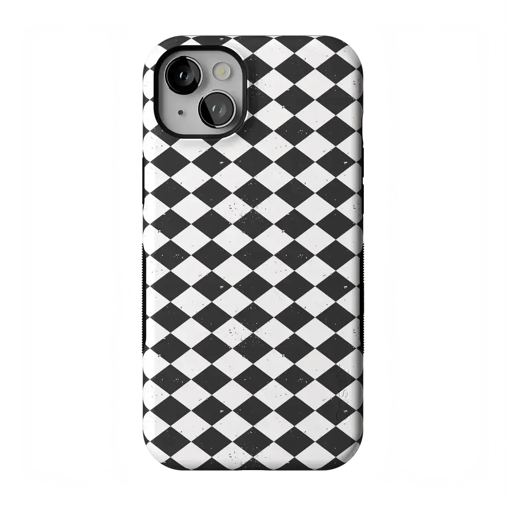 Salem's Hex | Black & White Checkered Case Phone Case get.casely Bold Flex + MagSafe® iPhone 14 Plus