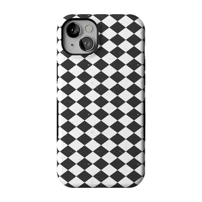 Salem's Hex | Black & White Checkered Case Phone Case get.casely Bold Flex + MagSafe® iPhone 14 Plus