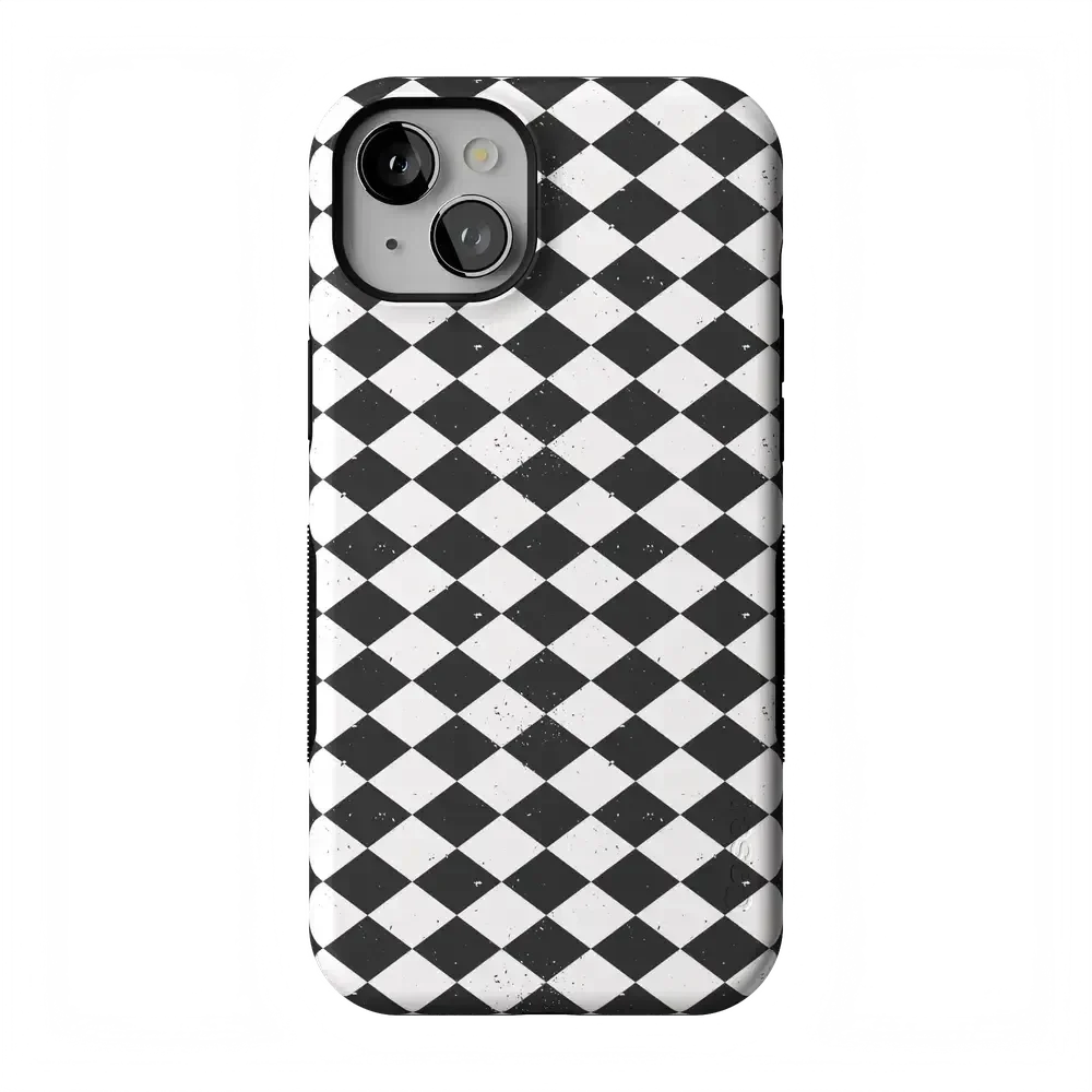 Salem's Hex | Black & White Checkered Case Phone Case get.casely Bold Flex + MagSafe® iPhone 15 Plus