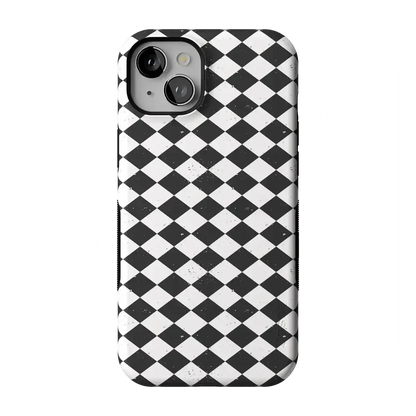 Salem's Hex | Black & White Checkered Case Phone Case get.casely Bold Flex + MagSafe® iPhone 15 Plus