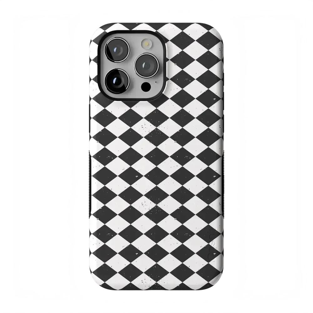 Salem's Hex | Black & White Checkered Case Phone Case get.casely Bold Flex + MagSafe® iPhone 15 Pro Max