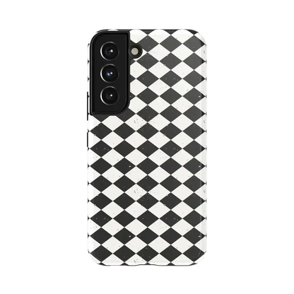 Salem's Hex | Black & White Checkered Case Phone Case get.casely Essential Galaxy S22