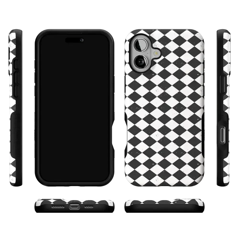 Salem's Hex | Black & White Checkered Case Phone Case get.casely