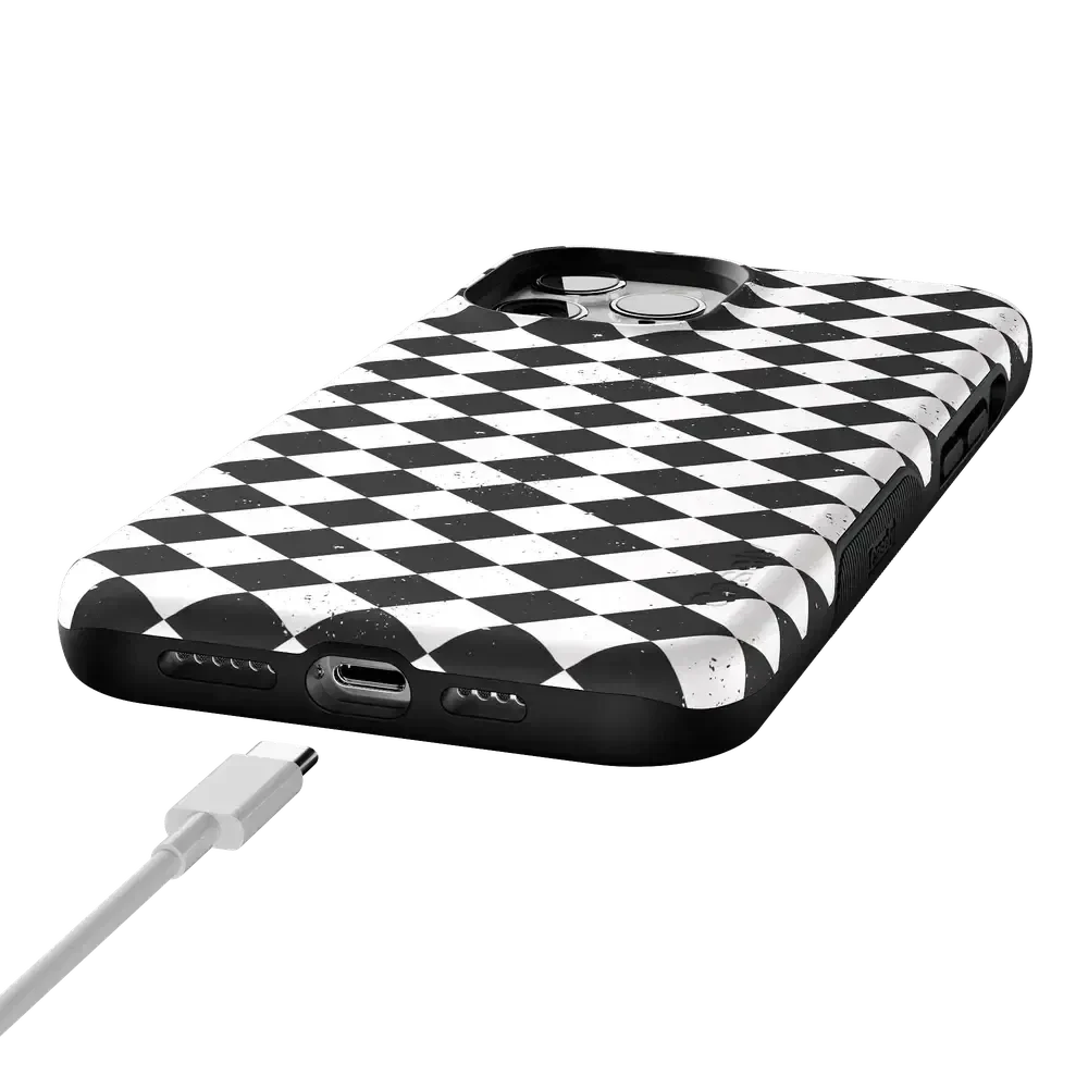 Salem's Hex | Black & White Checkered Case Phone Case get.casely