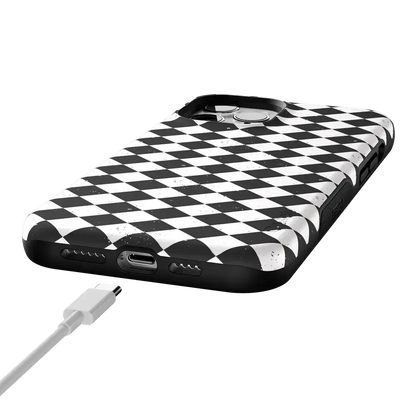 Salem's Hex | Black & White Checkered Case Phone Case get.casely