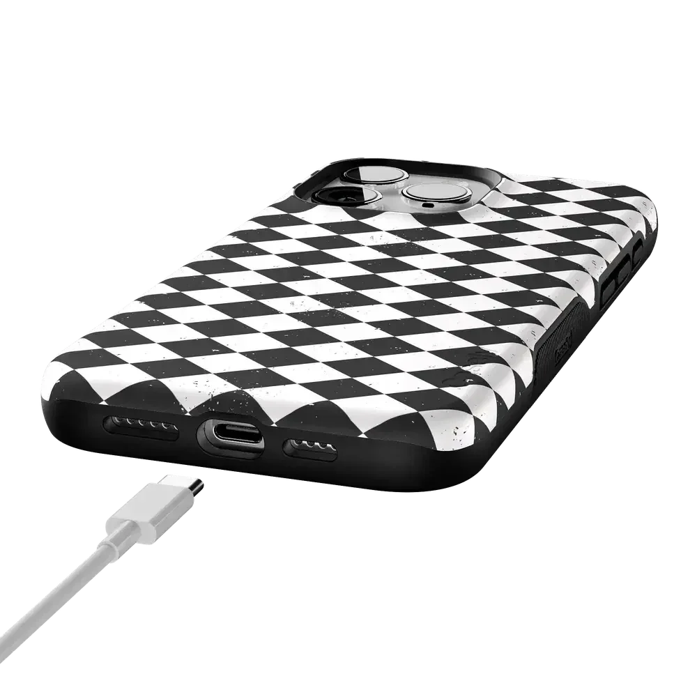 Salem's Hex | Black & White Checkered Case Phone Case get.casely