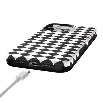 Salem's Hex | Black & White Checkered Case Phone Case get.casely