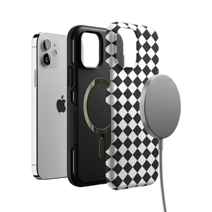 Salem's Hex | Black & White Checkered Case Phone Case get.casely