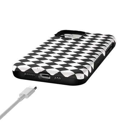 Salem's Hex | Black & White Checkered Case Phone Case get.casely