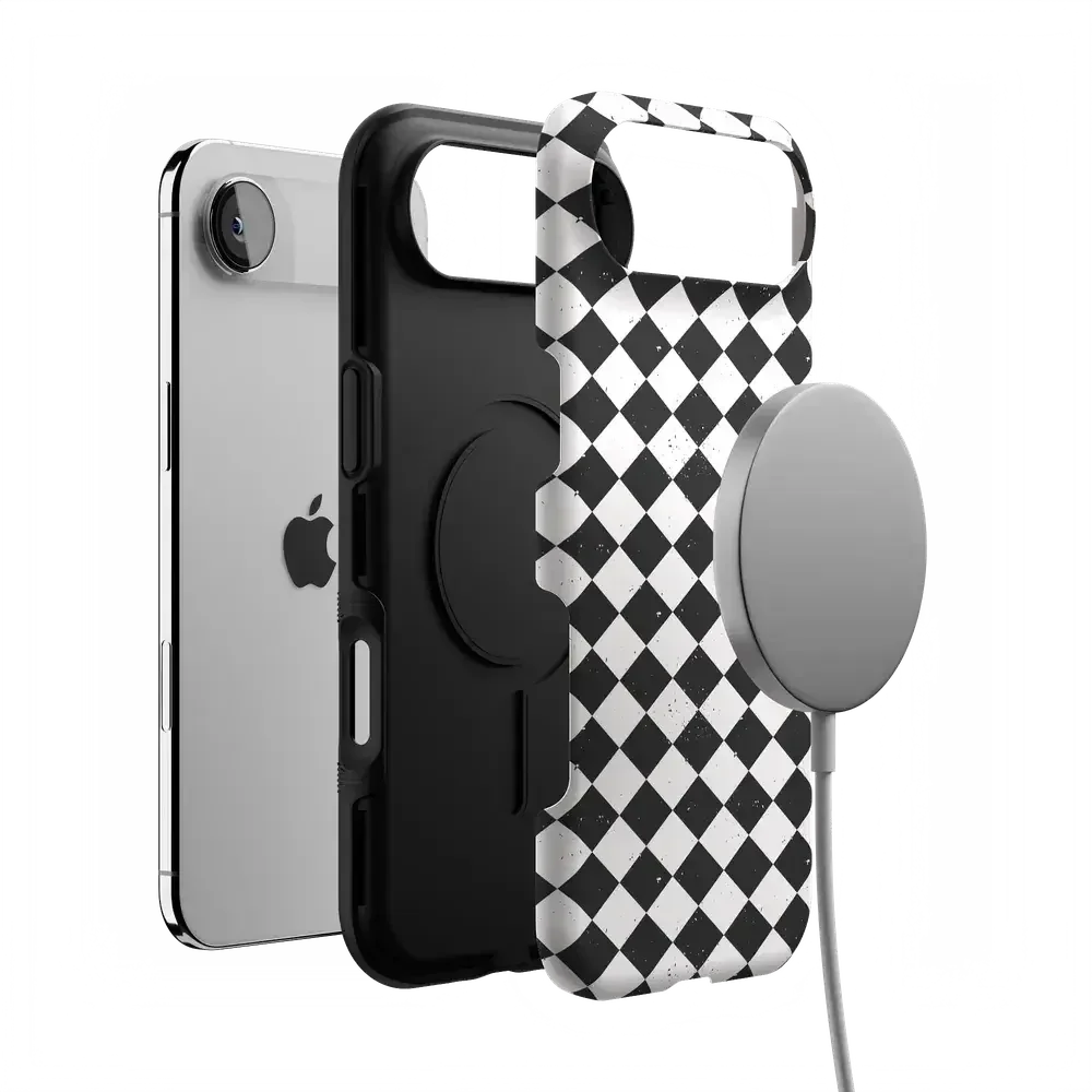 Salem's Hex | Black & White Checkered Case Phone Case get.casely