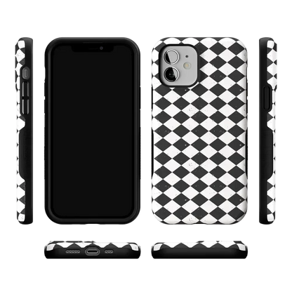 Salem's Hex | Black & White Checkered Case Phone Case get.casely
