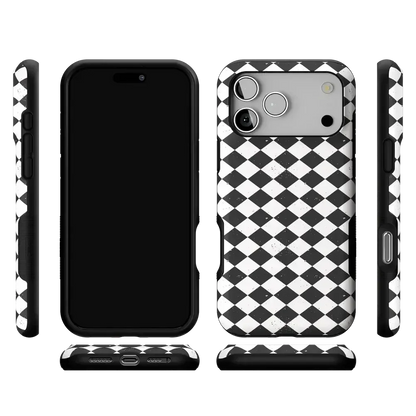 Salem's Hex | Black & White Checkered Case Phone Case get.casely