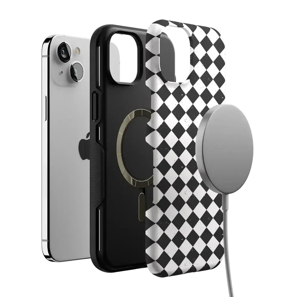 Salem's Hex | Black & White Checkered Case Phone Case get.casely