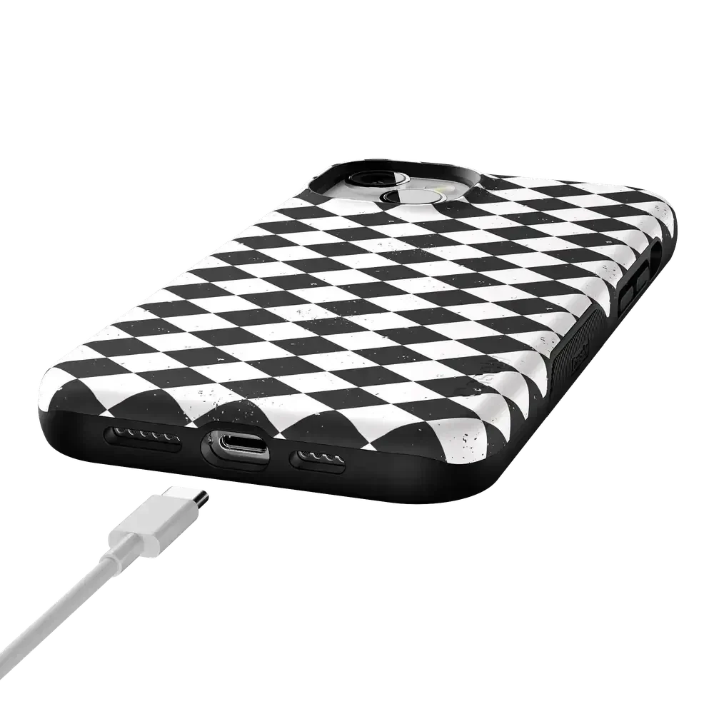 Salem's Hex | Black & White Checkered Case Phone Case get.casely