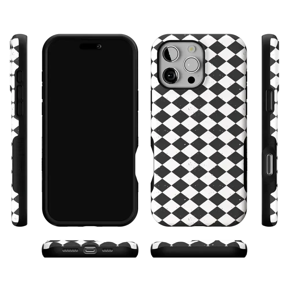 Salem's Hex | Black & White Checkered Case Phone Case get.casely