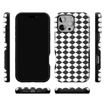 Salem's Hex | Black & White Checkered Case Phone Case get.casely