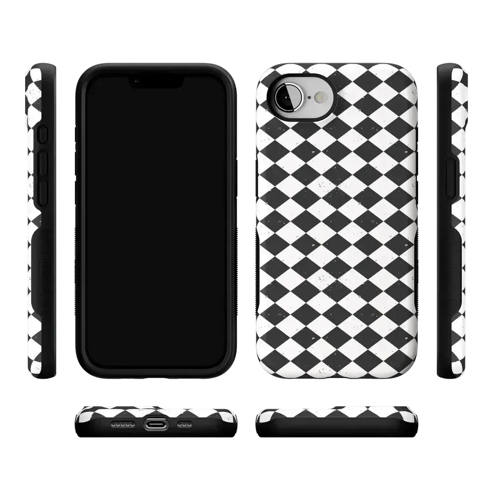 Salem's Hex | Black & White Checkered Case Phone Case get.casely