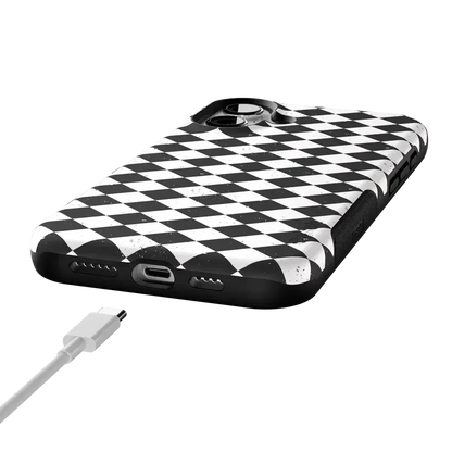 Salem's Hex | Black & White Checkered Case Phone Case get.casely