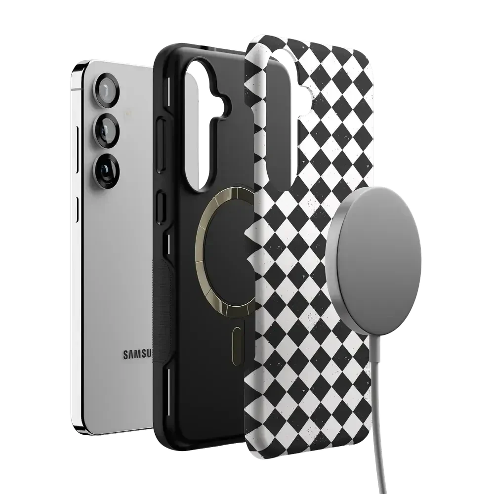 Salem's Hex | Black & White Checkered Case Phone Case get.casely