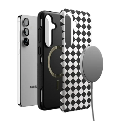 Salem's Hex | Black & White Checkered Case Phone Case get.casely