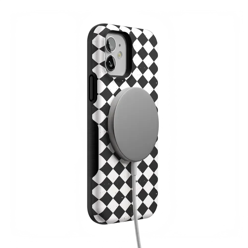 Salem's Hex | Black & White Checkered Case Phone Case get.casely