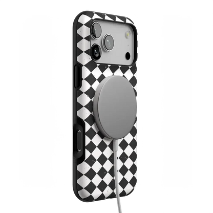 Salem's Hex | Black & White Checkered Case Phone Case get.casely