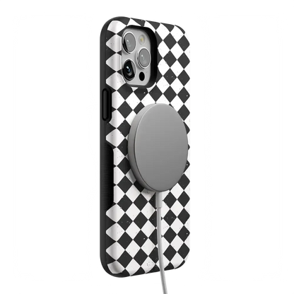 Salem's Hex | Black & White Checkered Case Phone Case get.casely