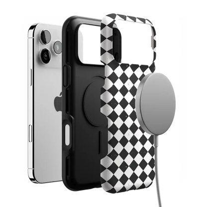 Salem's Hex | Black & White Checkered Case Phone Case get.casely