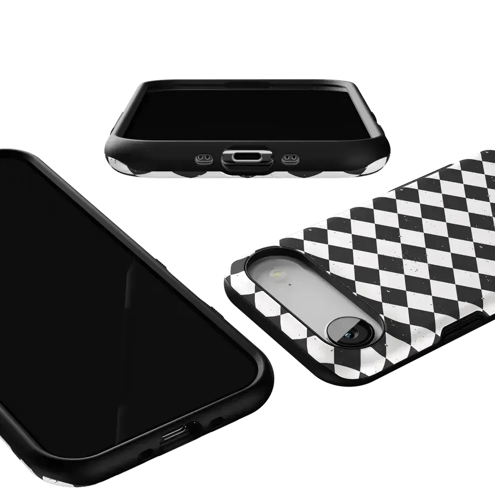 Salem's Hex | Black & White Checkered Case Phone Case get.casely