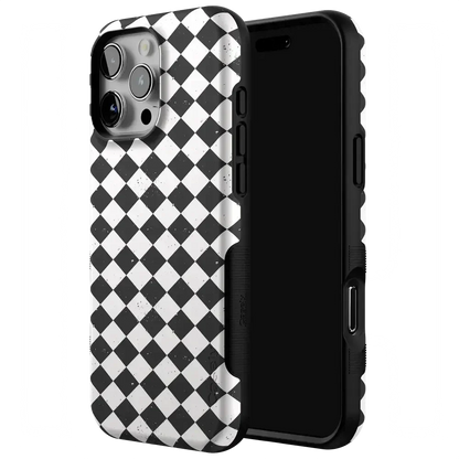 Salem's Hex | Black & White Checkered Case Phone Case get.casely