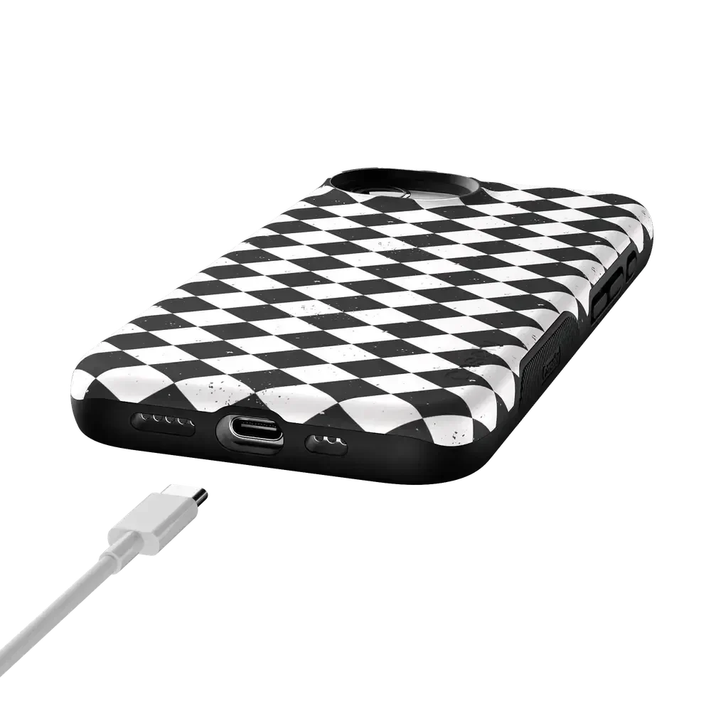 Salem's Hex | Black & White Checkered Case Phone Case get.casely