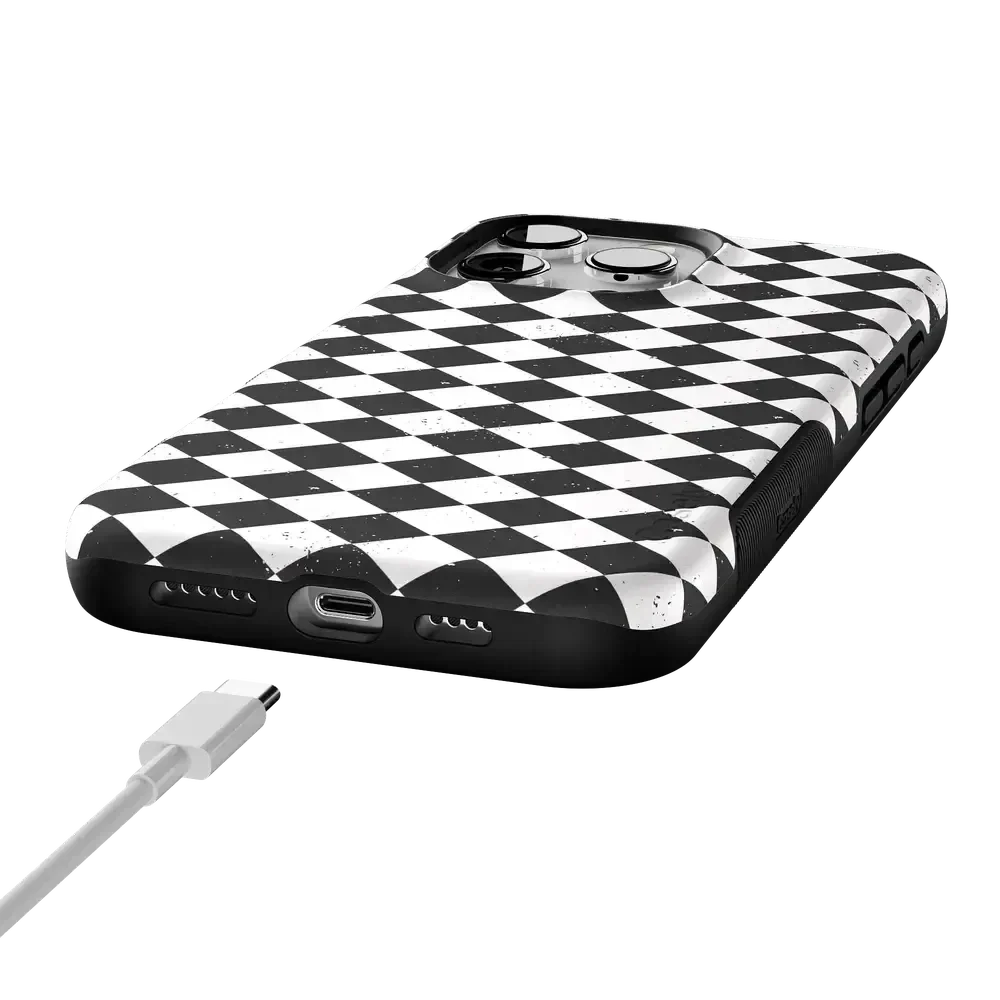 Salem's Hex | Black & White Checkered Case Phone Case get.casely