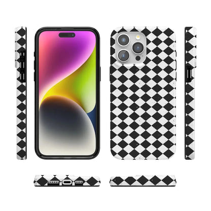Salem's Hex | Black & White Checkered Case Phone Case get.casely