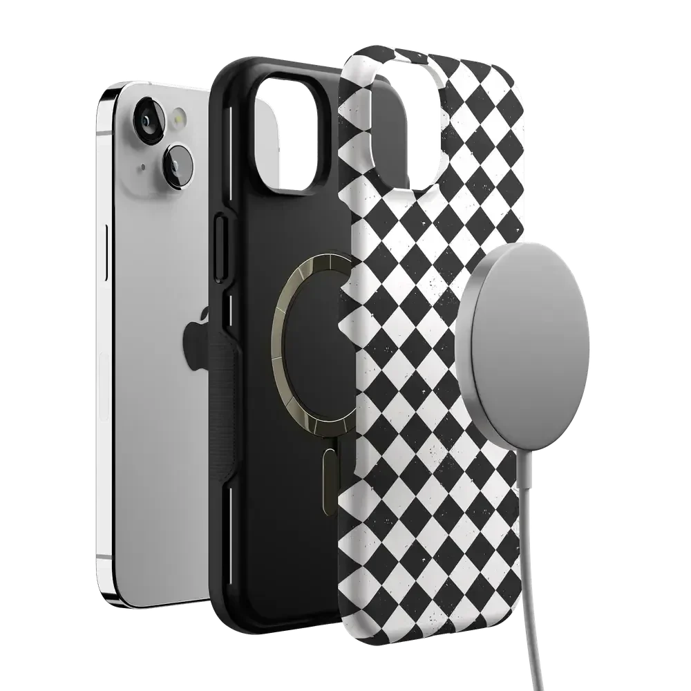 Salem's Hex | Black & White Checkered Case Phone Case get.casely