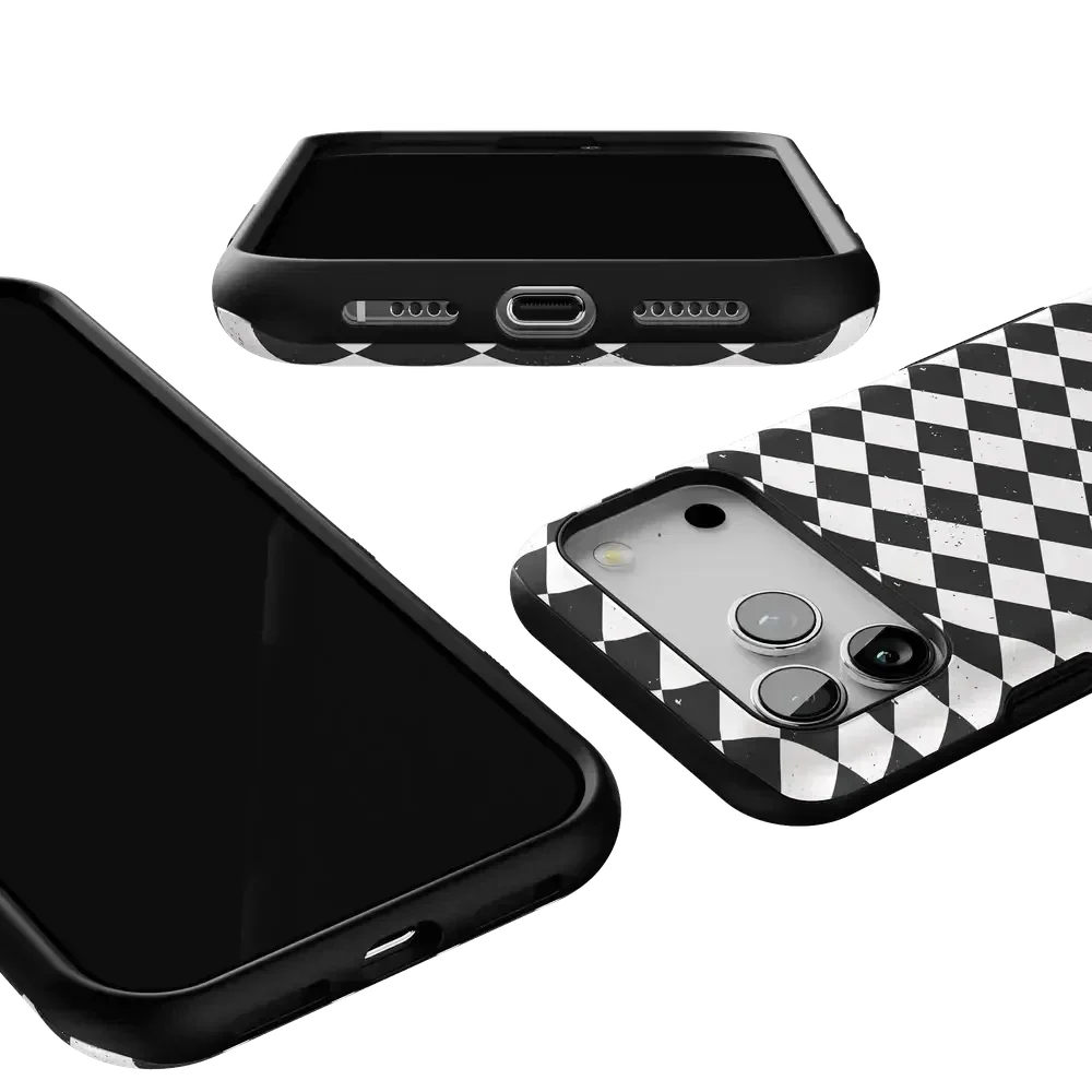 Salem's Hex | Black & White Checkered Case Phone Case get.casely