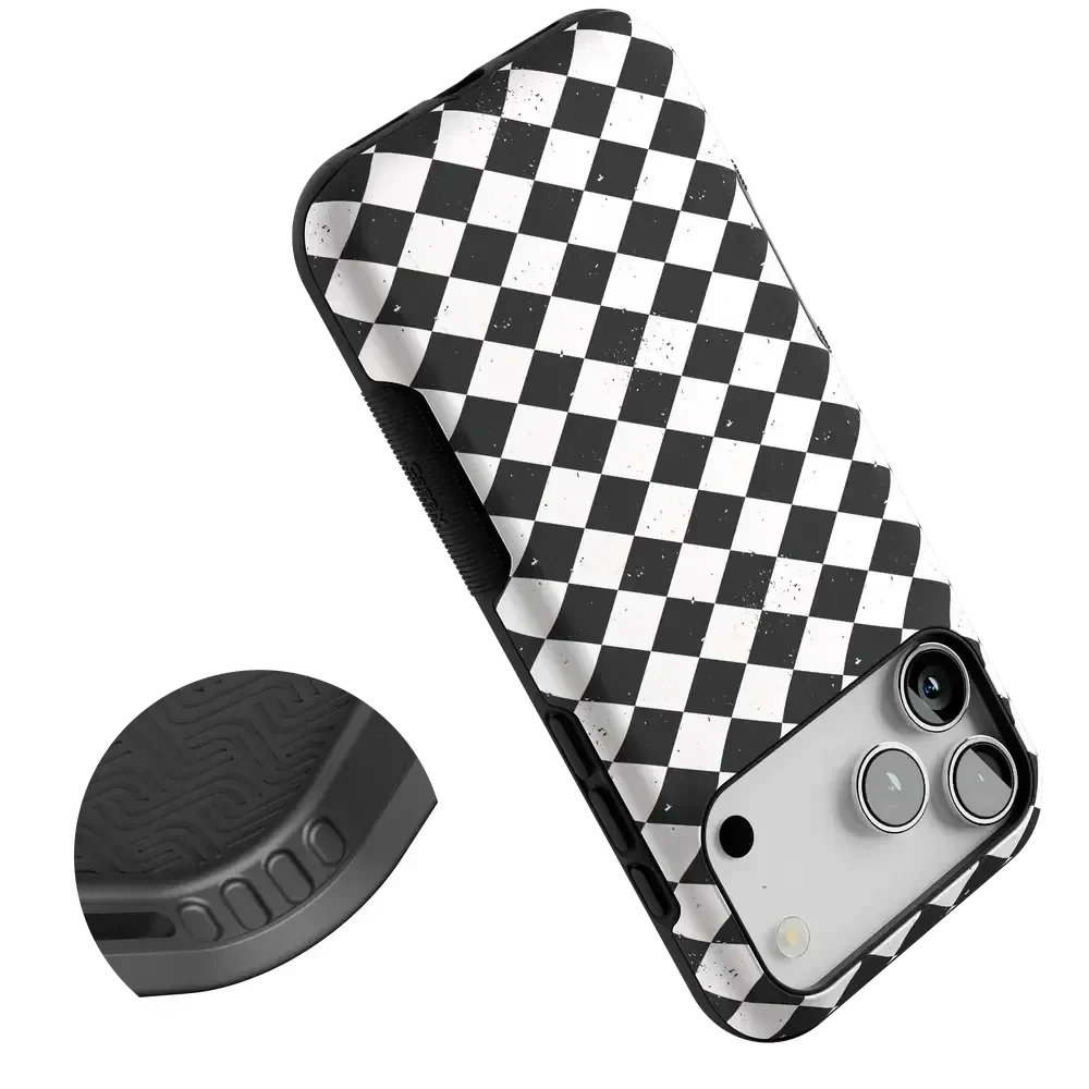 Salem's Hex | Black & White Checkered Case Phone Case get.casely