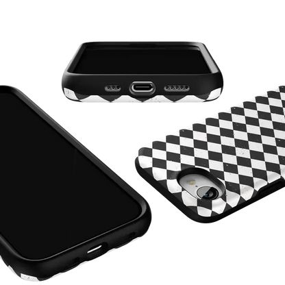 Salem's Hex | Black & White Checkered Case Phone Case get.casely