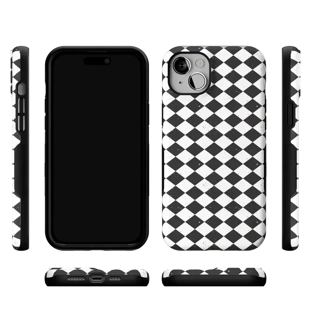 Salem's Hex | Black & White Checkered Case Phone Case get.casely
