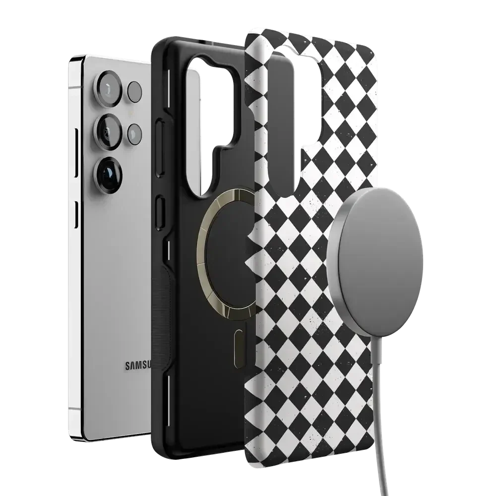 Salem's Hex | Black & White Checkered Case Phone Case get.casely