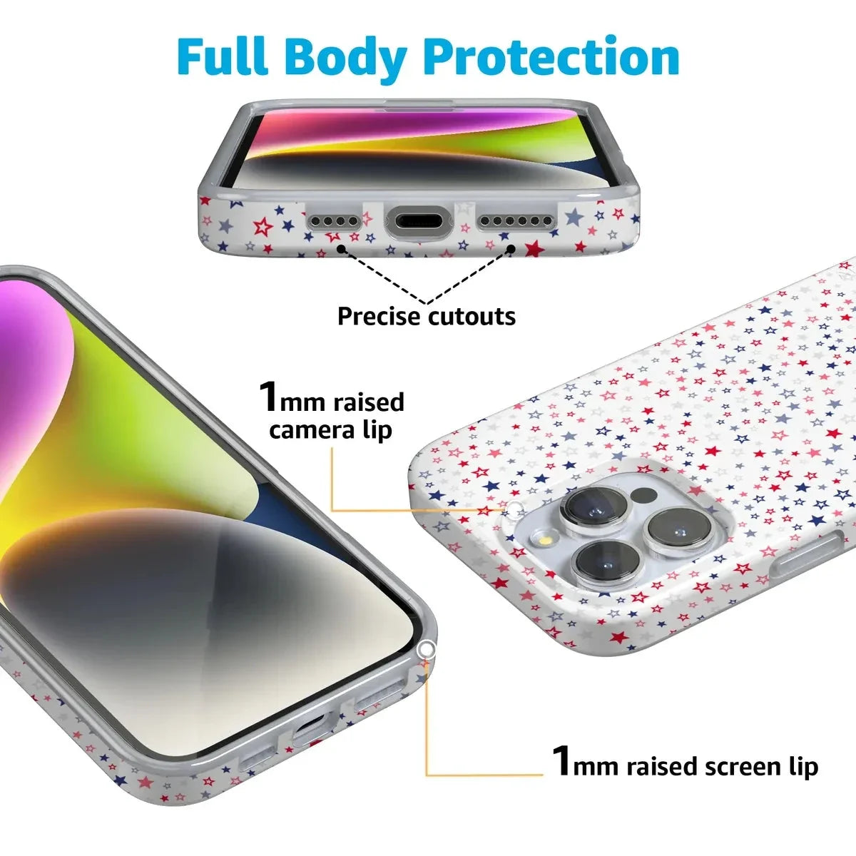 Seeing Stars | Red, White & Blue Case Phone Case Casetry