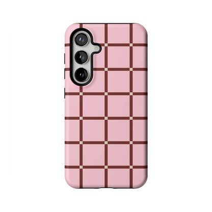 Uptown Gridlock | Pink Checkerboard Case